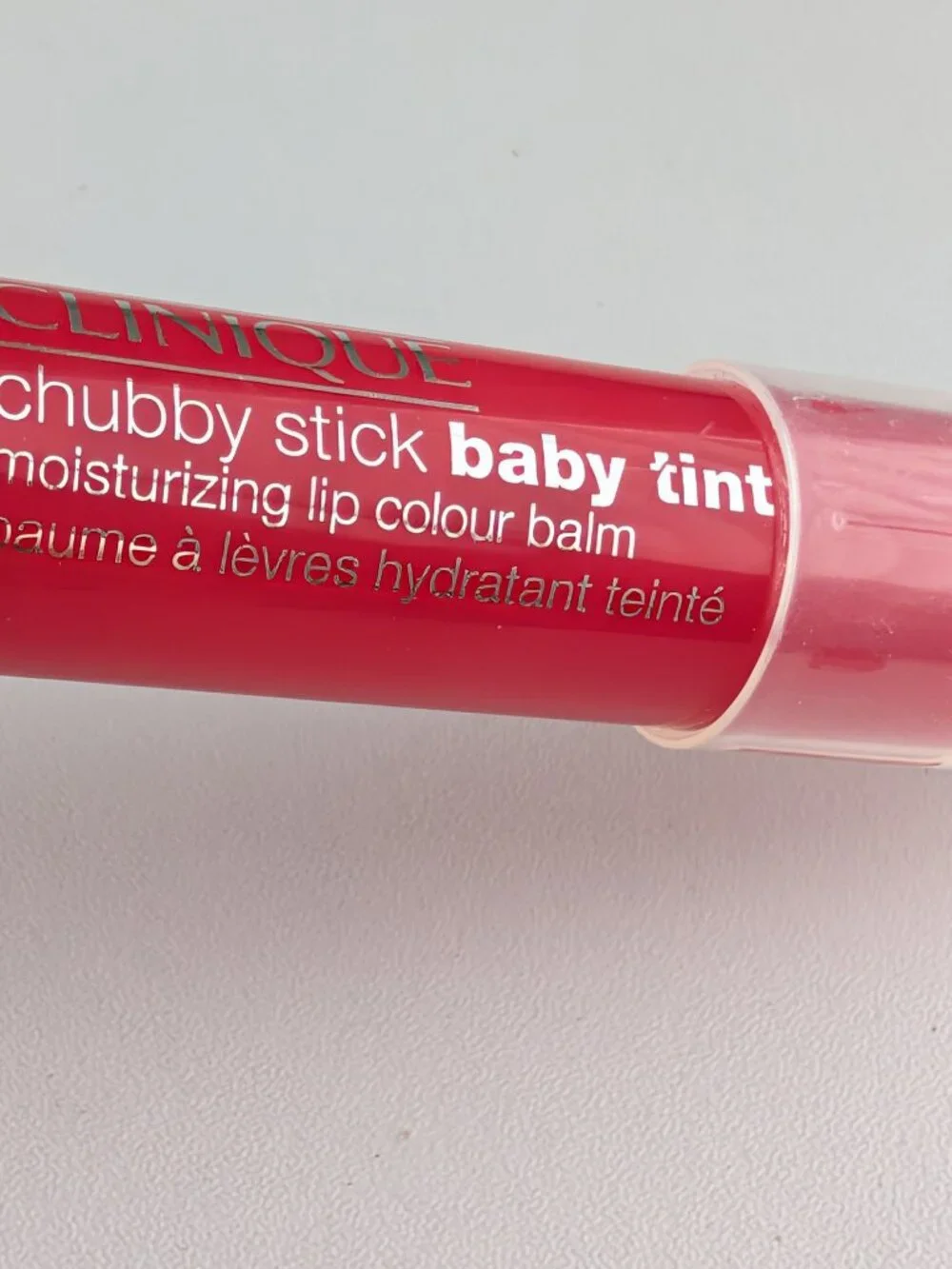 Clinique Chubby Stick Baby Tint Lip Balm 02 Coming Up Rosy Travel Size New .04oz